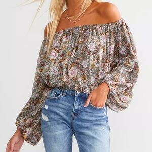 Willow + Root Off The Shoulder Floral Top